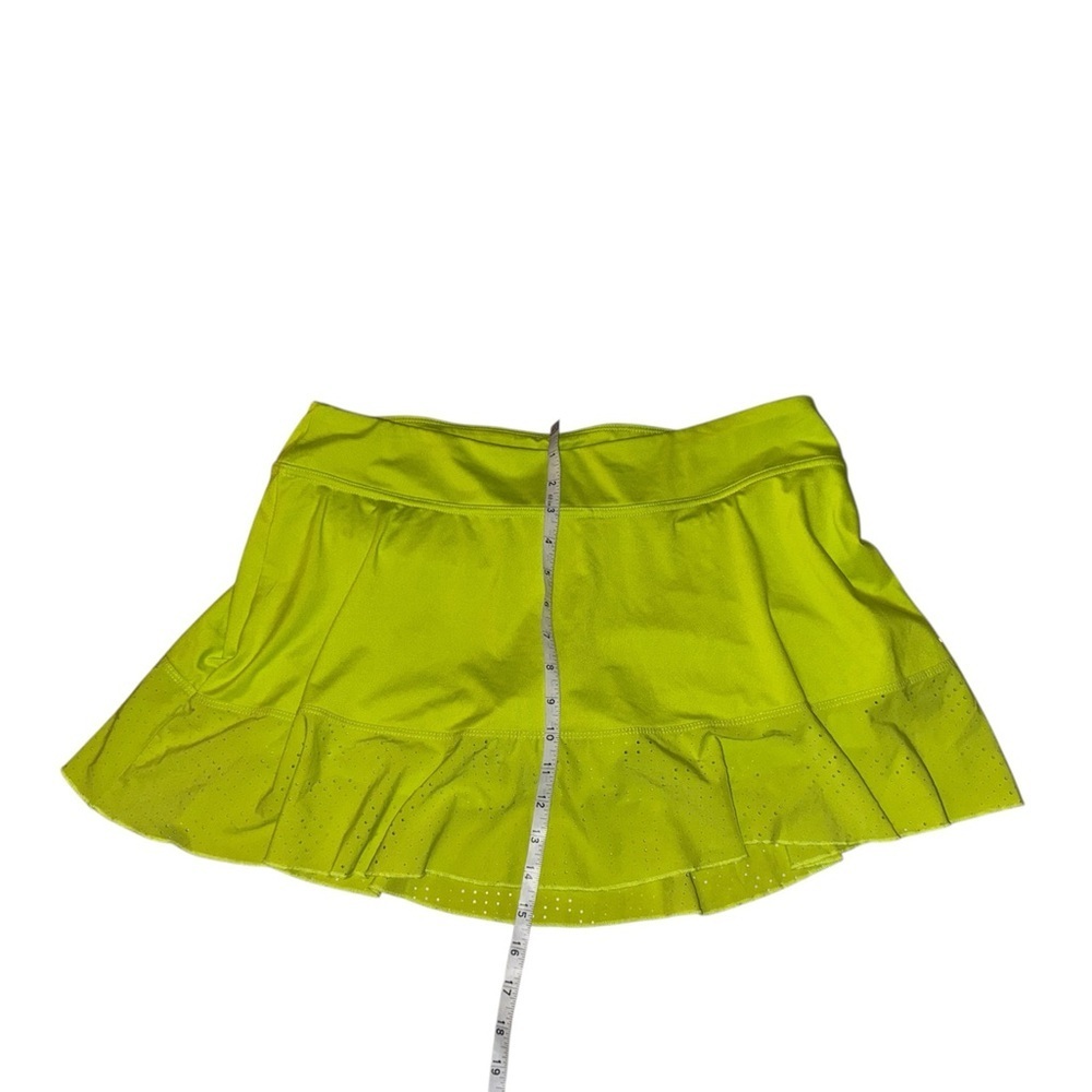 BCG Lime Green Athletic Skort Tennis Golf Workout Skirt Built-In Shorts - Picture 6 of 7